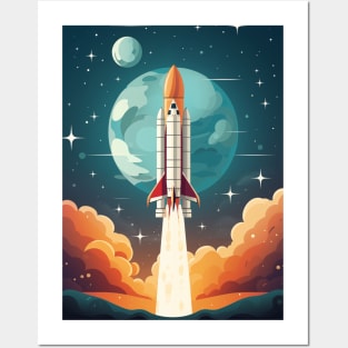 Space Rocket Posters and Art